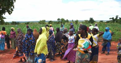 Bobo-Dioulasso, des femmes déplacées internes exploitent un champ commun de 5 hectares à Matourkou.