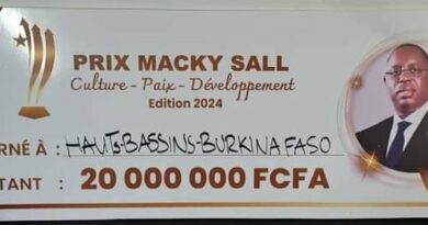 Burkina Prix Macky Sall culture paix et développement Sénégal