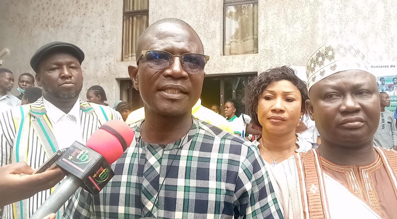Le Président du Conseil régional du Centre de l’Ordre national des infirmiers et infirmières du Burkina Faso, Sambo Vincent Sayaoga